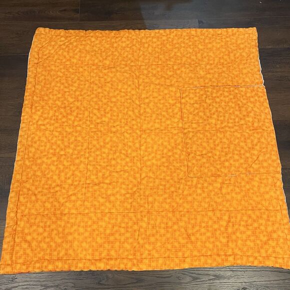 Vintage Baby Kids Quilt 39" x 39" Square rocket plane Helicopter Thick Warm - Picture 8 of 11